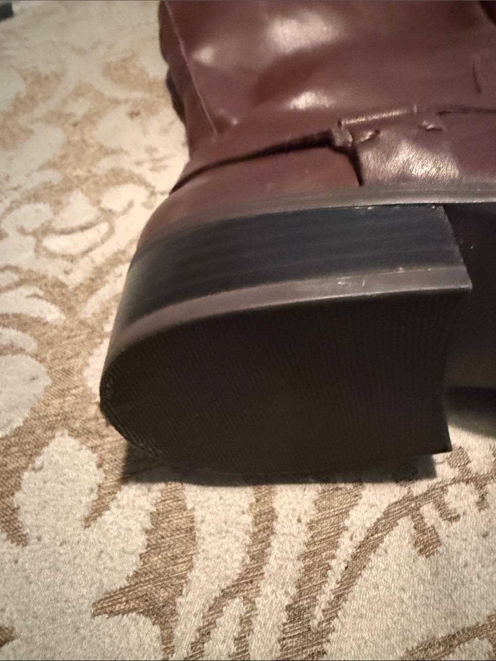 Ralph Lauren Brown Leather Knee-High Heeled Boots - Picture 3 of 3